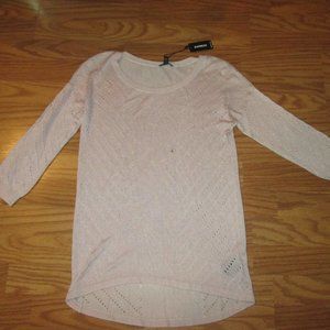 Express size S/P Sweater Soft Pink/Rose Color NWT
